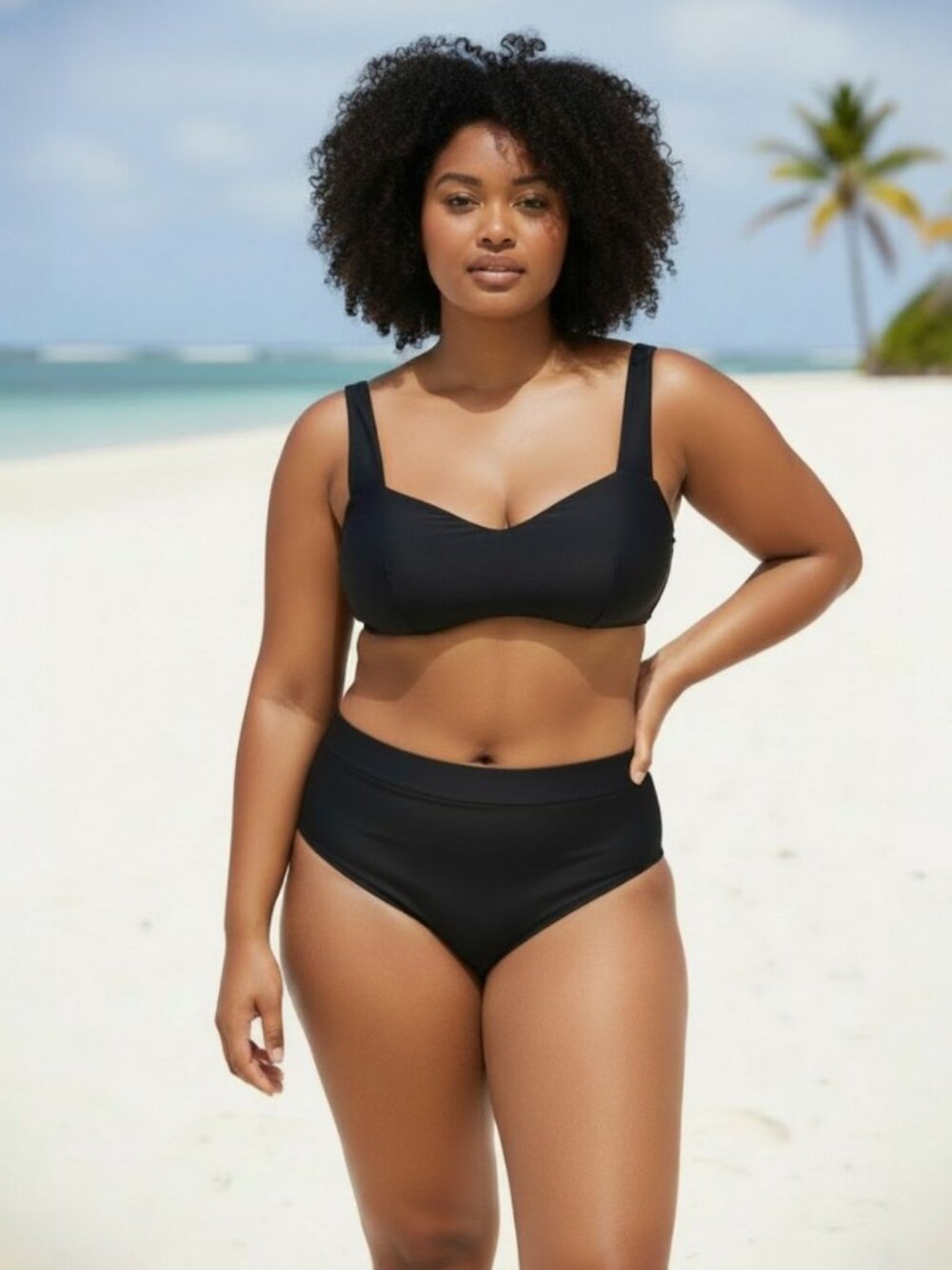 SUMMERSALT Sweetheart Coast Bikini Black - Size 22